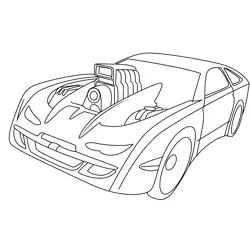 Hot Wheels Mw Free Coloring Page for Kids