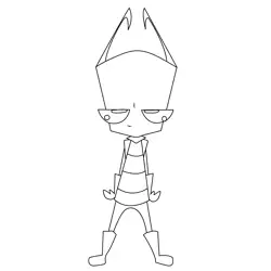 Good Grief Invader Zim Free Coloring Page for Kids