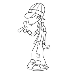 Wade Kick Buttowski Free Coloring Page for Kids