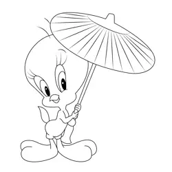 Tweety Bird 1 Free Coloring Page for Kids