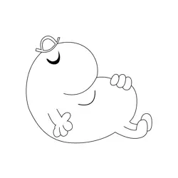 Mr. Lazy Free Coloring Page for Kids