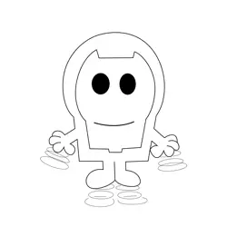 Mr. Men Ironman Free Coloring Page for Kids