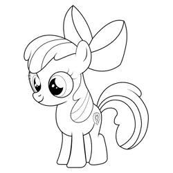 Apple Bloom My Little Pony Equestria Girls Free Coloring Page for Kids