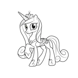 Princess Cadance My Little Pony Equestria Girls Free Coloring Page for Kids