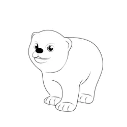 Little Bear Free Coloring Page for Kids
