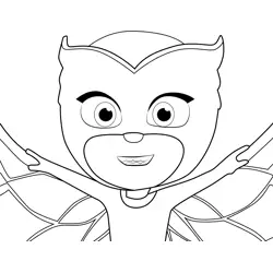 Owlette Face PJ Masks Free Coloring Page for Kids