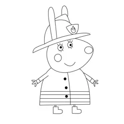 Nice Look Pig Free Coloring Page for Kids