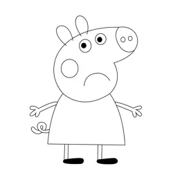 Peppa Pig's Holiday Free Coloring Page for Kids