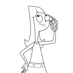 Candace Gertrude Flynn Phineas and Ferb Free Coloring Page for Kids