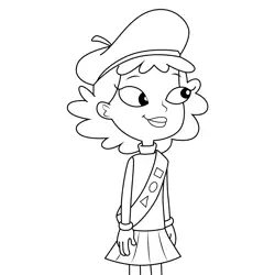 Collette Phineas and Ferb Free Coloring Page for Kids