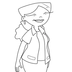 Vivian Garcia Shapiro Phineas and Ferb Free Coloring Page for Kids