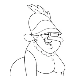 Winifred Fletcher Phineas and Ferb Free Coloring Page for Kids