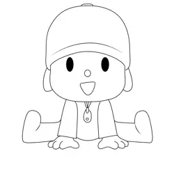 Pocoyo Slide Free Coloring Page for Kids