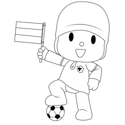 Pocoyo Free Coloring Page for Kids