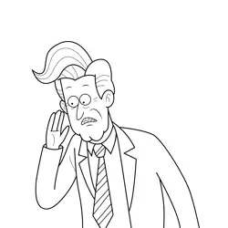 Australian Prime Minister Regular Show Free Coloring Page for Kids