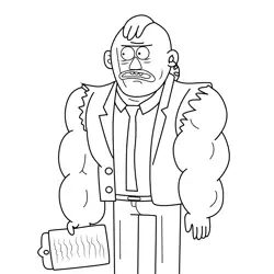 Bobby Regular Show Free Coloring Page for Kids
