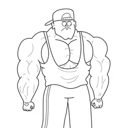 Dale Regular Show Free Coloring Page for Kids