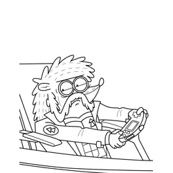 Future Rigby Regular Show Free Coloring Page for Kids