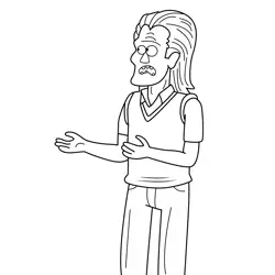 Gregg Regular Show Free Coloring Page for Kids