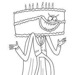 Happy Birthday Regular Show Free Coloring Page for Kids