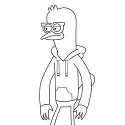 Jeremy Regular Show Free Coloring Page for Kids