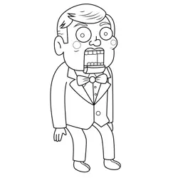 Mr. Bossman Regular Show Free Coloring Page for Kids