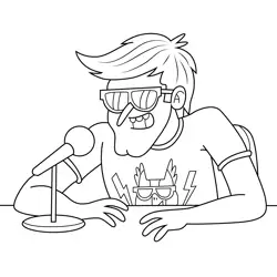 Night Owl Regular Show Free Coloring Page for Kids