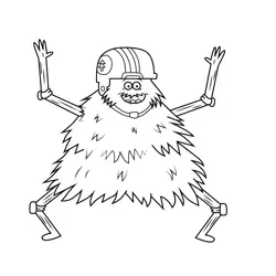Spacey McSpaceTree Regular Show Free Coloring Page for Kids
