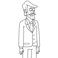 That's My Television Executive Regular Show Free Coloring Page for Kids