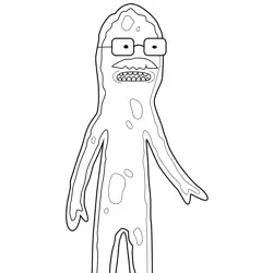 Dr. Xenon Bloom Rick and Morty Free Coloring Page for Kids