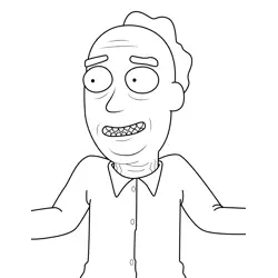 Leonard Smith Rick and Morty Free Coloring Page for Kids