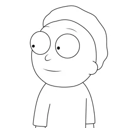 Morty Smith Rick and Morty Free Coloring Page for Kids