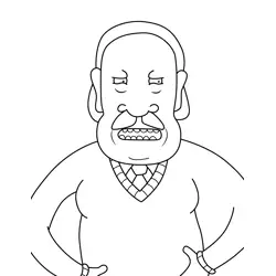 Mr. Goldenfold Rick and Morty Free Coloring Page for Kids