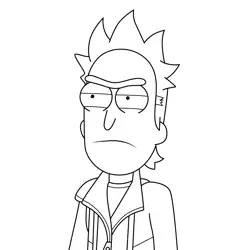Rick Prime Rick and Morty Free Coloring Page for Kids