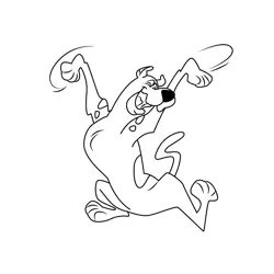 Scooby Doo Dancing Free Coloring Page for Kids