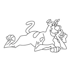 Scooby Doo Looking At You Free Coloring Page for Kids