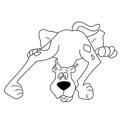Scooby Doo Smelling Free Coloring Page for Kids