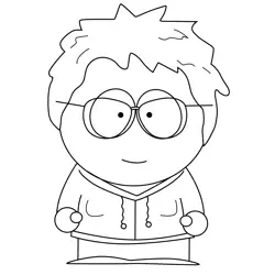 Burger Garrett South Park Free Coloring Page for Kids