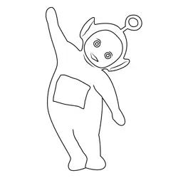 Happy Po Free Coloring Page for Kids