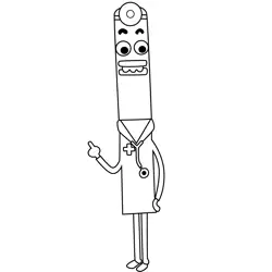 Bandage Doctor Gumball Free Coloring Page for Kids