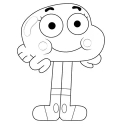 Darwin Watterson Gumball Free Coloring Page for Kids