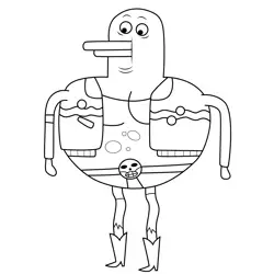 Dolphin Man Gumball Free Coloring Page for Kids
