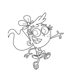 Chloe Carmichae Happy Fairly Odd Parents Free Coloring Page for Kids