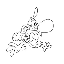Billy Screaming The Grim Adventures of Billy and Mandy Free Coloring Page for Kids