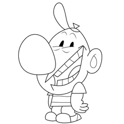 Billy The Grim Adventures of Billy and Mandy Free Coloring Page for Kids