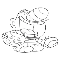 Billy with Trick or Treat Bag The Grim Adventures of Billy and Mandy Free Coloring Page for Kids