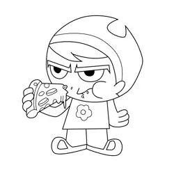 Mandy Eating Pizza The Grim Adventures of Billy and Mandy
