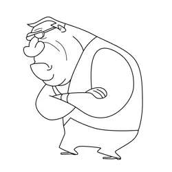 Boss The Ren & Stimpy Show Free Coloring Page for Kids