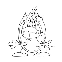 Stimpy The Ren & Stimpy Show Free Coloring Page for Kids