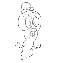 The Ghost The Ren & Stimpy Show Free Coloring Page for Kids